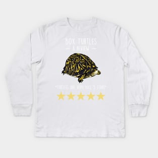 Box Turtle Review Kids Long Sleeve T-Shirt